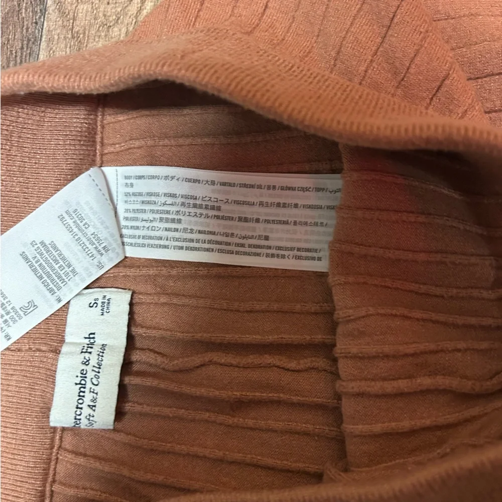 abercrombie soft collection tan / copper ribbed lounge pants - Picture 3 of 4